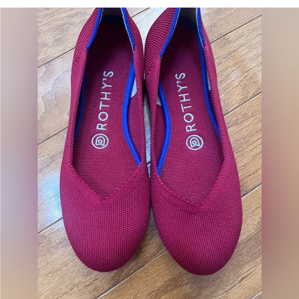 Rothy's Burgundy Knit Ballet Flats